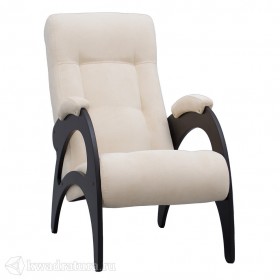 Кресло для отдыха Неаполь Модель 9 без лозы (Венге-эмаль/Ткань Ваниль Verona Vanilla) в Козульке - kozulka.katalogmebeli.com | фото