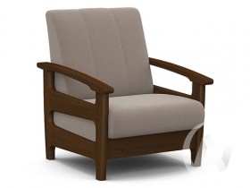 Кресло для отдыха Омега (орех лак/CATANIA COCOA) в Козульке - kozulka.katalogmebeli.com | фото