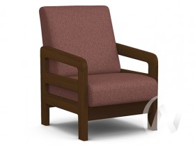 Кресло отдыха Вега-34 (орех лак/UNO BERRY) в Козульке - kozulka.katalogmebeli.com | фото