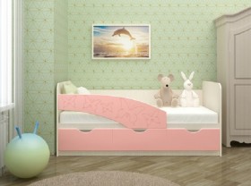 Кровать Бабочки 1,6м (Розовый металлик) в Козульке - kozulka.katalogmebeli.com | фото