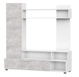 Мебель для гостиной "МГС 9" Белый / Цемент светлый в Козульке - kozulka.katalogmebeli.com | фото
